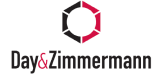 Logo of day & zimmermann with a stylized red and black 'dz' emblem.
